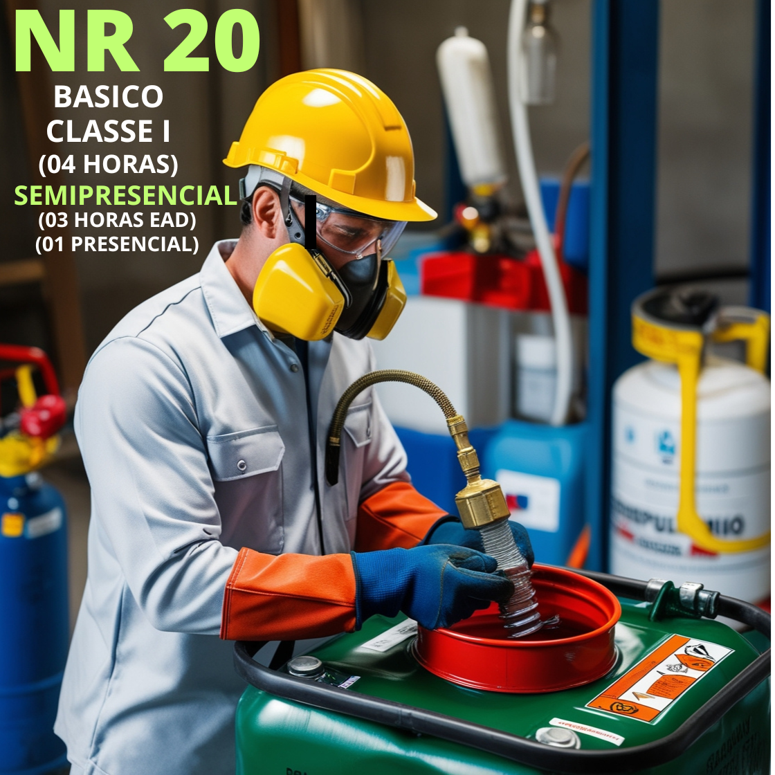 NR 20 – Básico em Segurança e Saúde no Trabalho com Inflamáveis e Combustíveis – Classe I