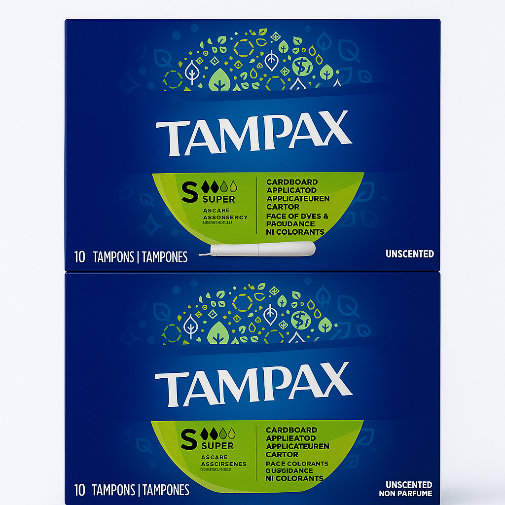 Tampax Super Tampons. (Kit de 2 cajas)