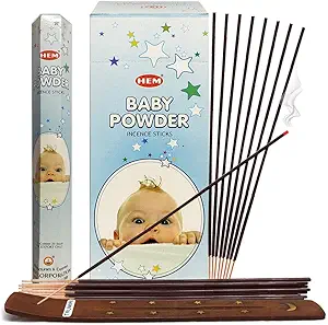 Varitas de incienso en polvo para bebé HEM. Incluye soporte para inciensos!