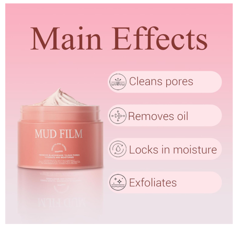 Mascarilla facial de película de barro