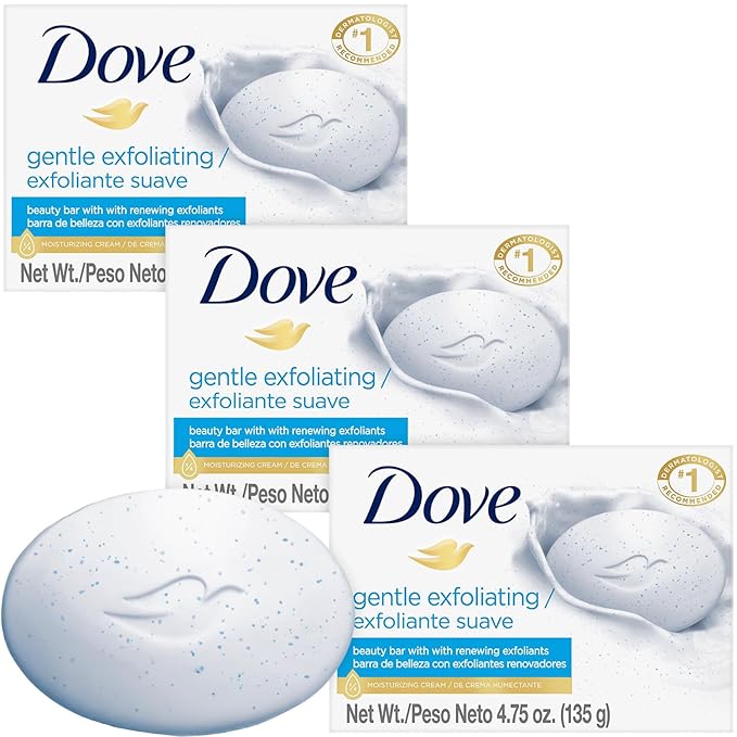 Jabon en barra de belleza exfoliante suave Dove