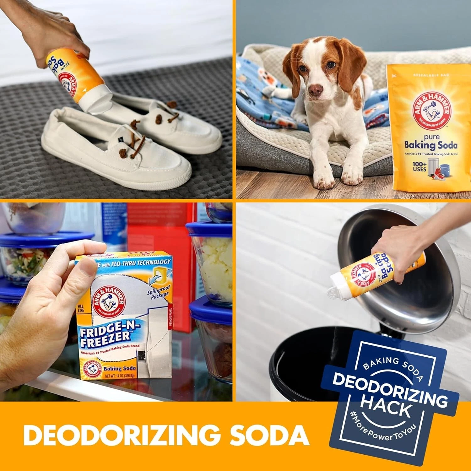Arm & Hammer Pure Baking Soda 1 lb (Pack of 2)