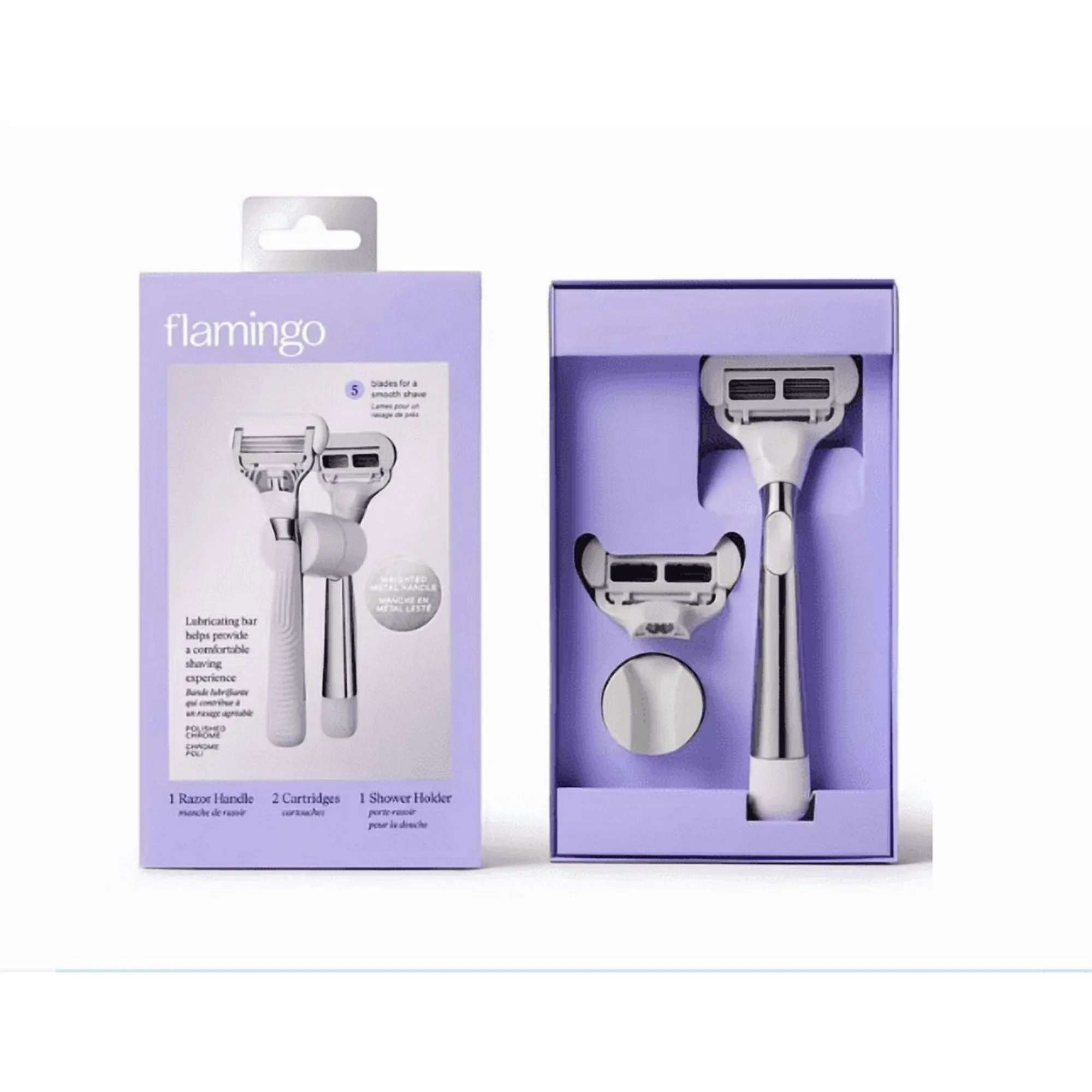 Set de maquinilla de afeitar Flamingo para mujer