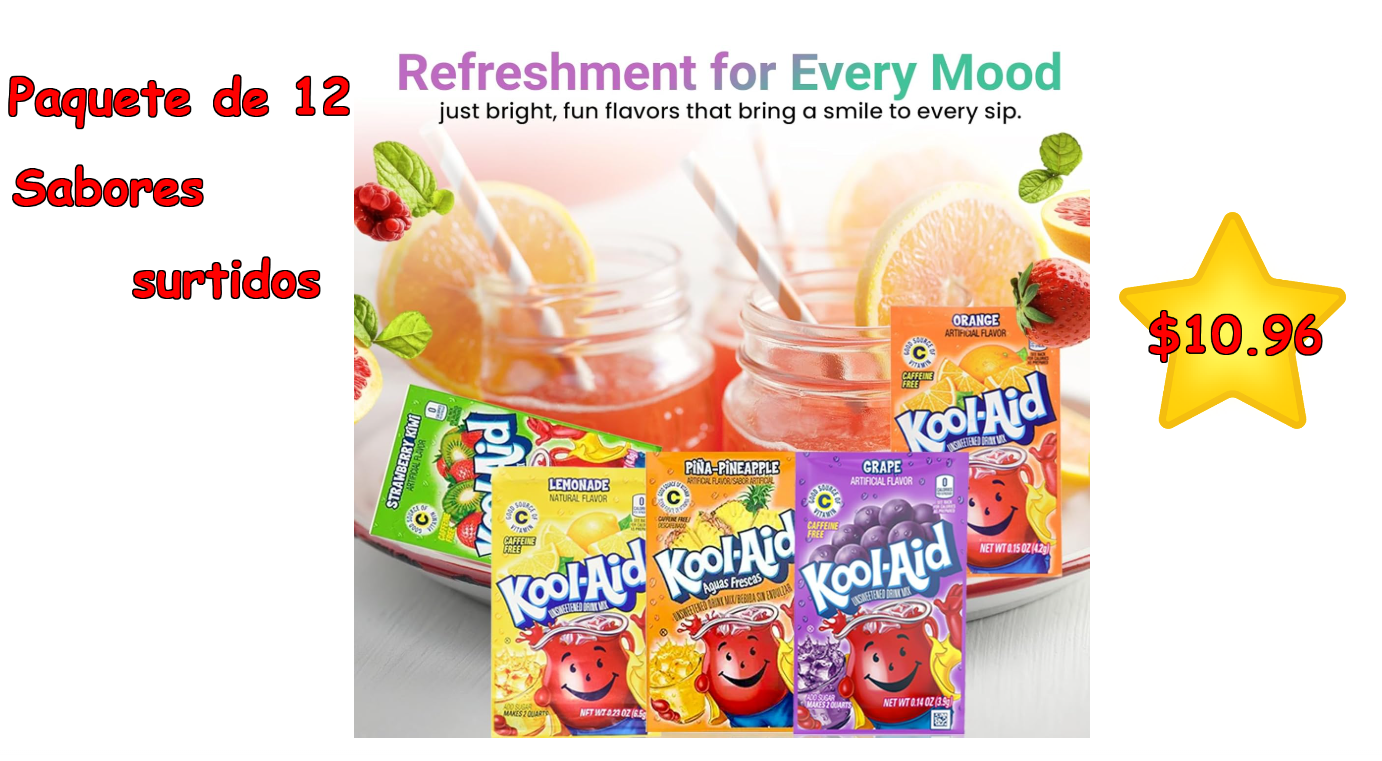 Paquete de mezcla de bebidas surtidas Kool-Aid