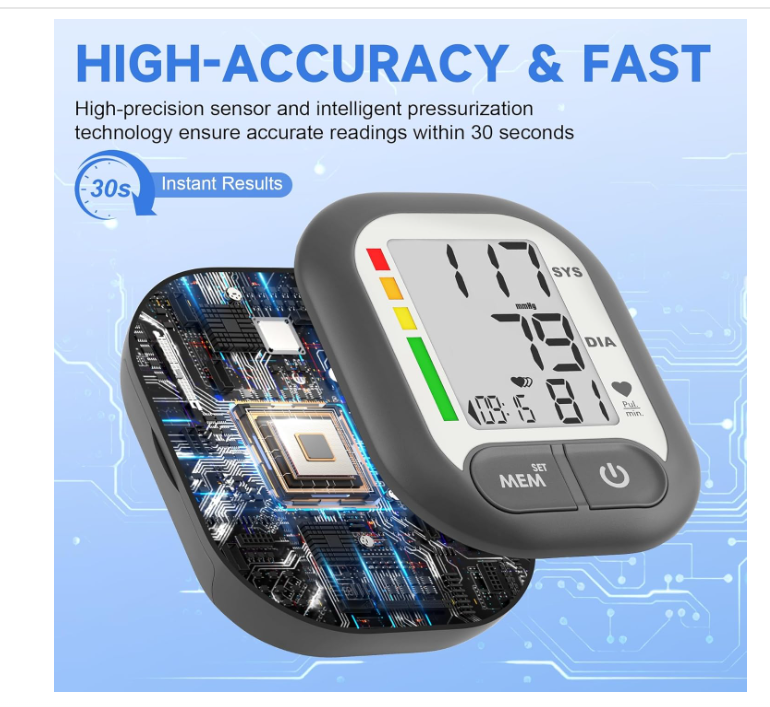 Monitor digital de presión arterial de muñeca