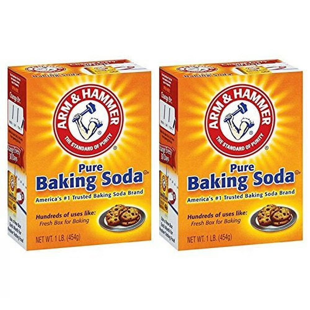 Arm & Hammer Pure Baking Soda 1 lb (Pack of 2)