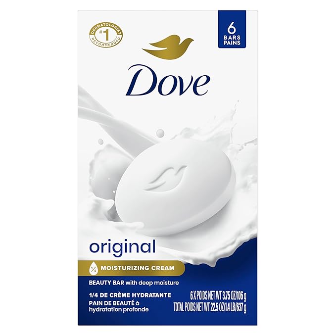 Barra de belleza original Dove. Paquete de 6 unidades de 106gr.