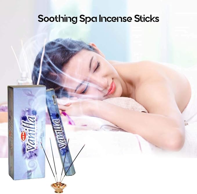 Juego de varillas de incienso de vainilla HEM. Incluye soporte para inciensos!