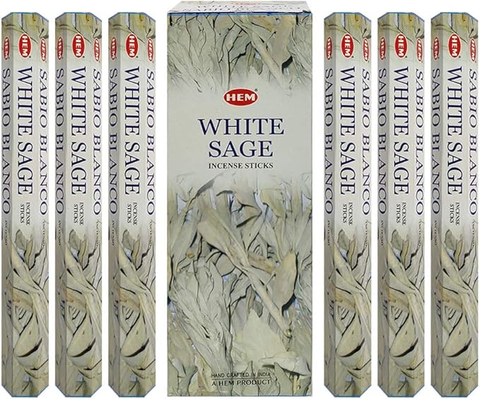 Varillas de incienso de salvia blanca HEM. Incluye soporte para inciensos!