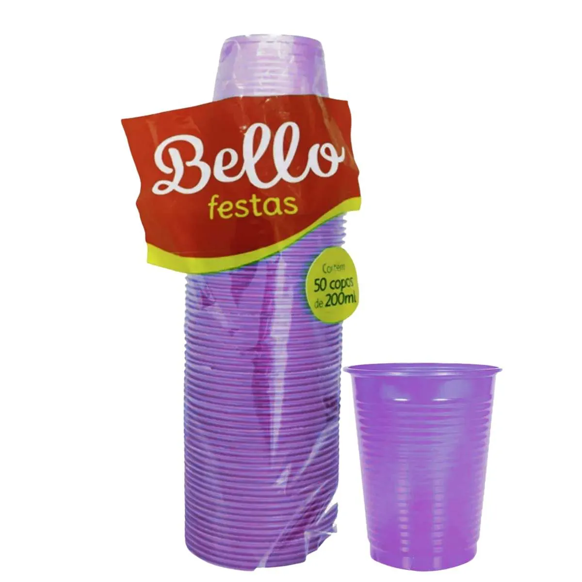 Copo Descartável colorido 200ml Bello Festas CORES