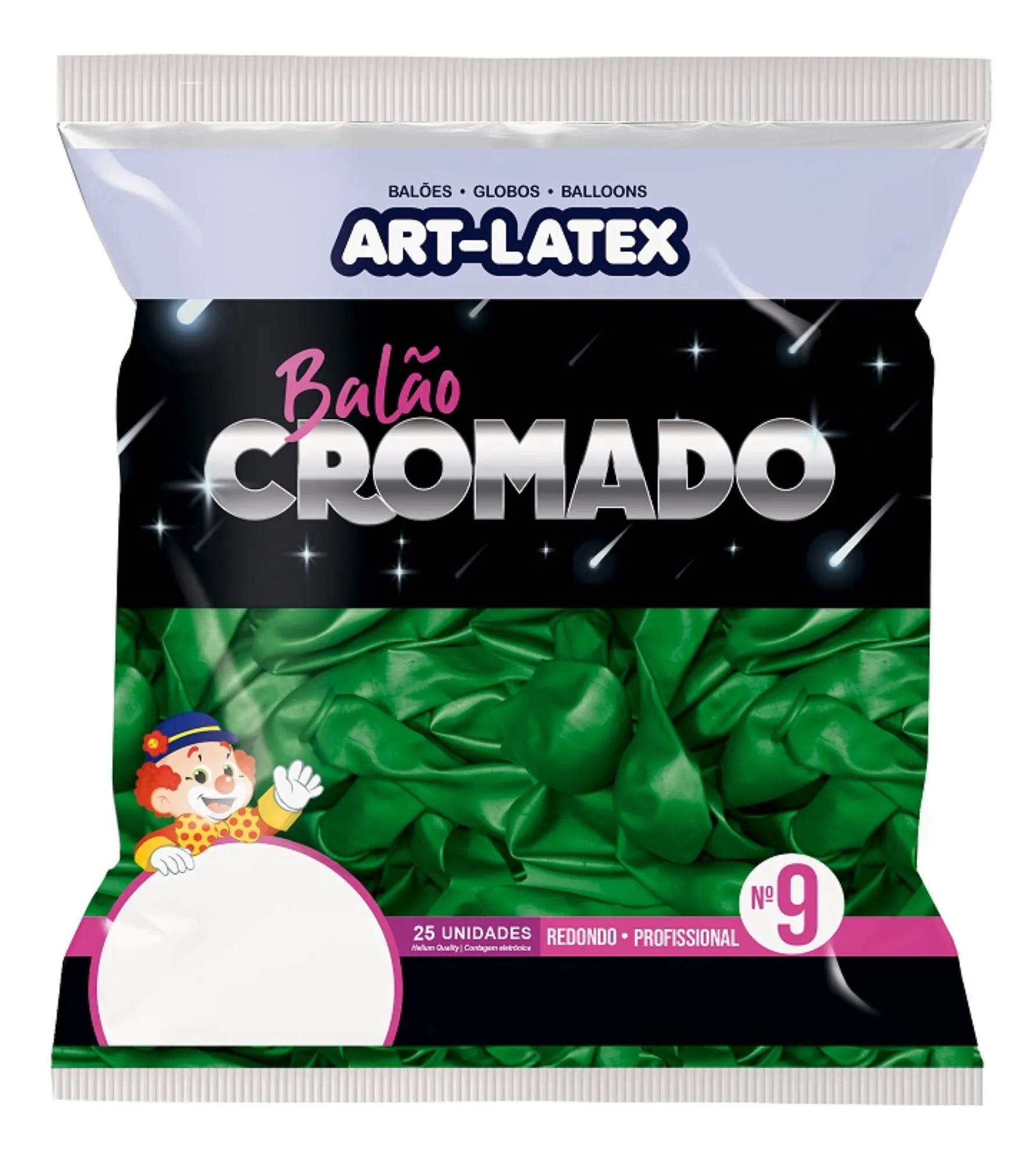Balões Cromado 9" ART-LATEX
