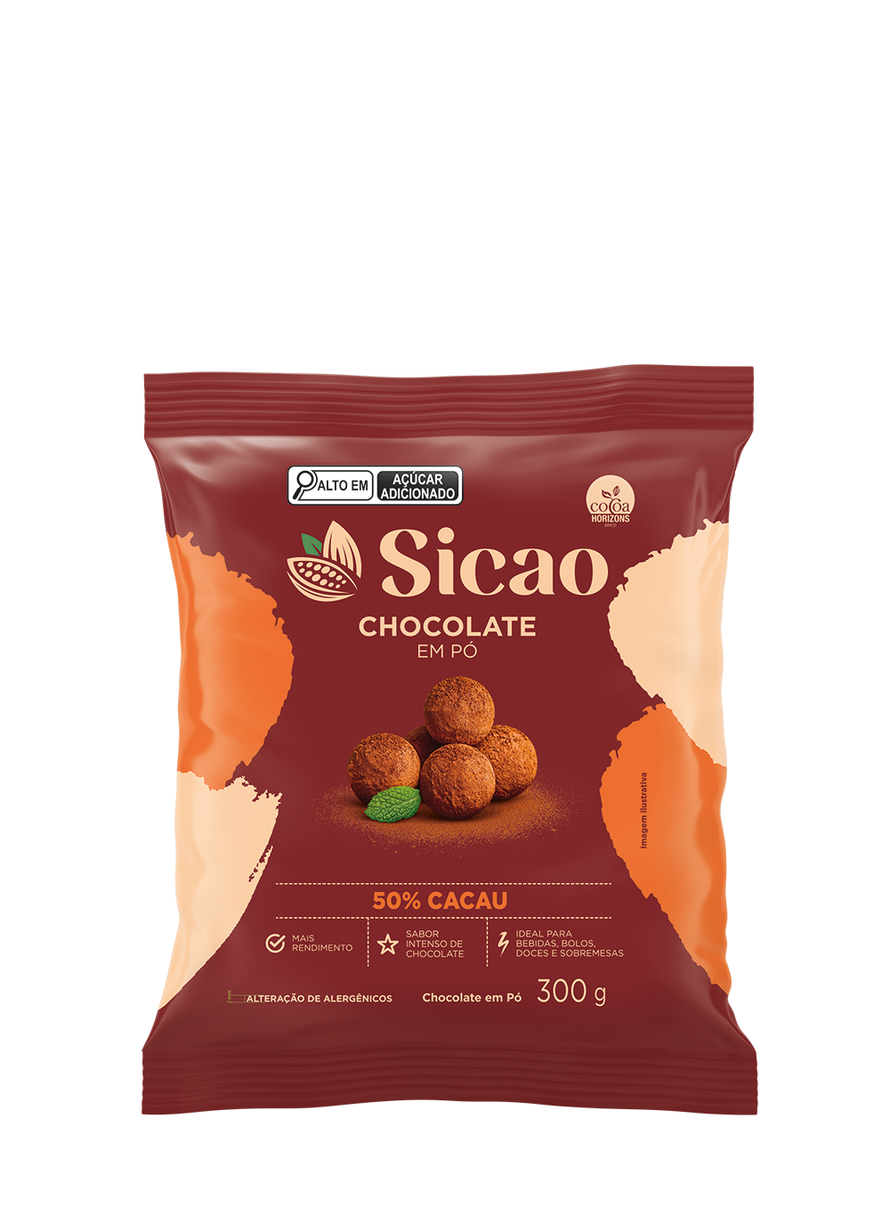 Chocolate em Pó Sicao 50% Cacau 1,01kg