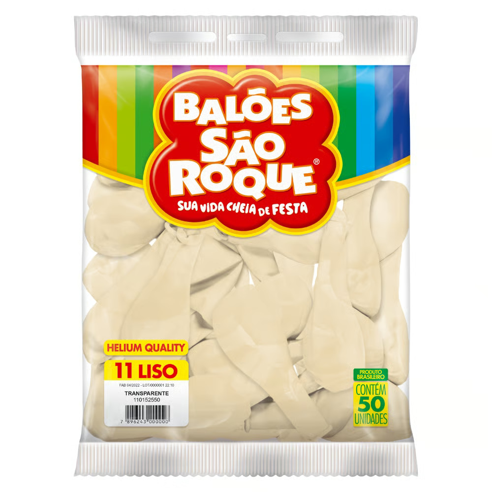 Balões São Roque Liso 11'' CORES