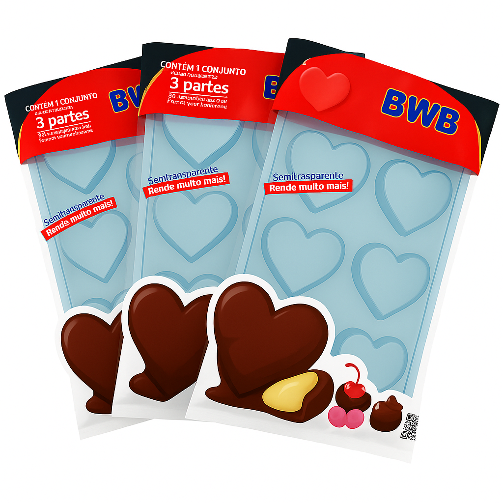 Formas Acetato BWB com 3 partes (Placa Grande)  ESTAMPAS