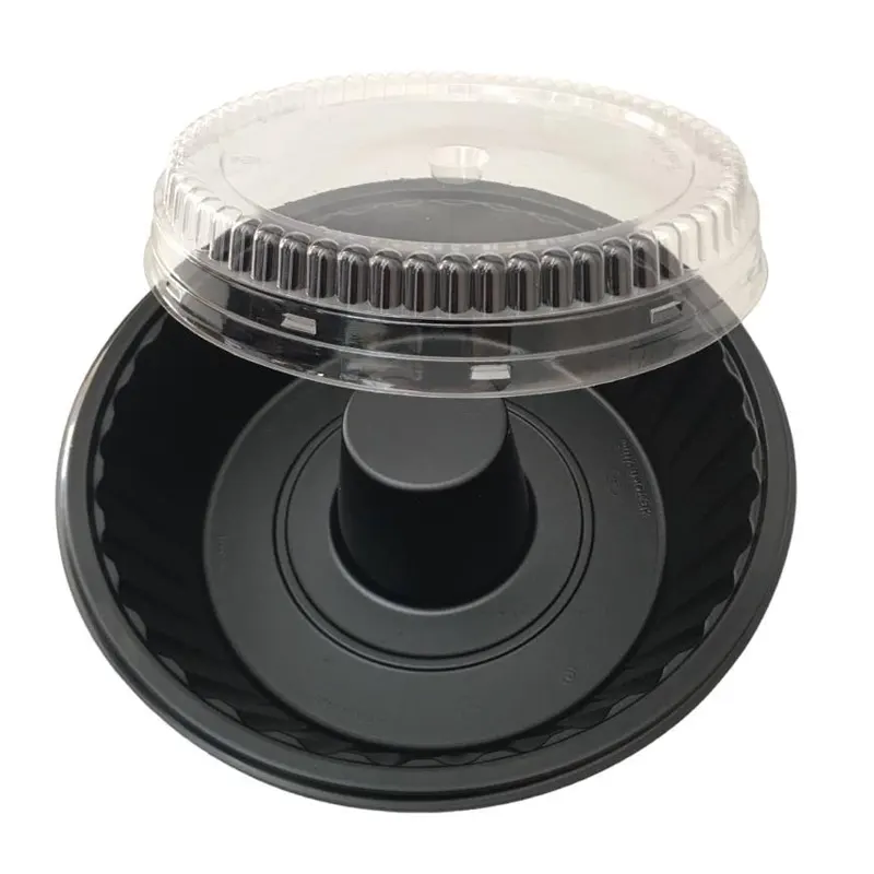 Forma de Bolo Plástica 830ml Preta