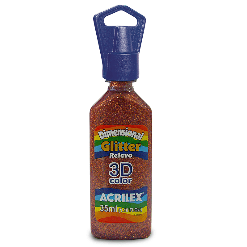 Cola  Relevo Glitter dimensional Acrilex 3D 35ml CORES
