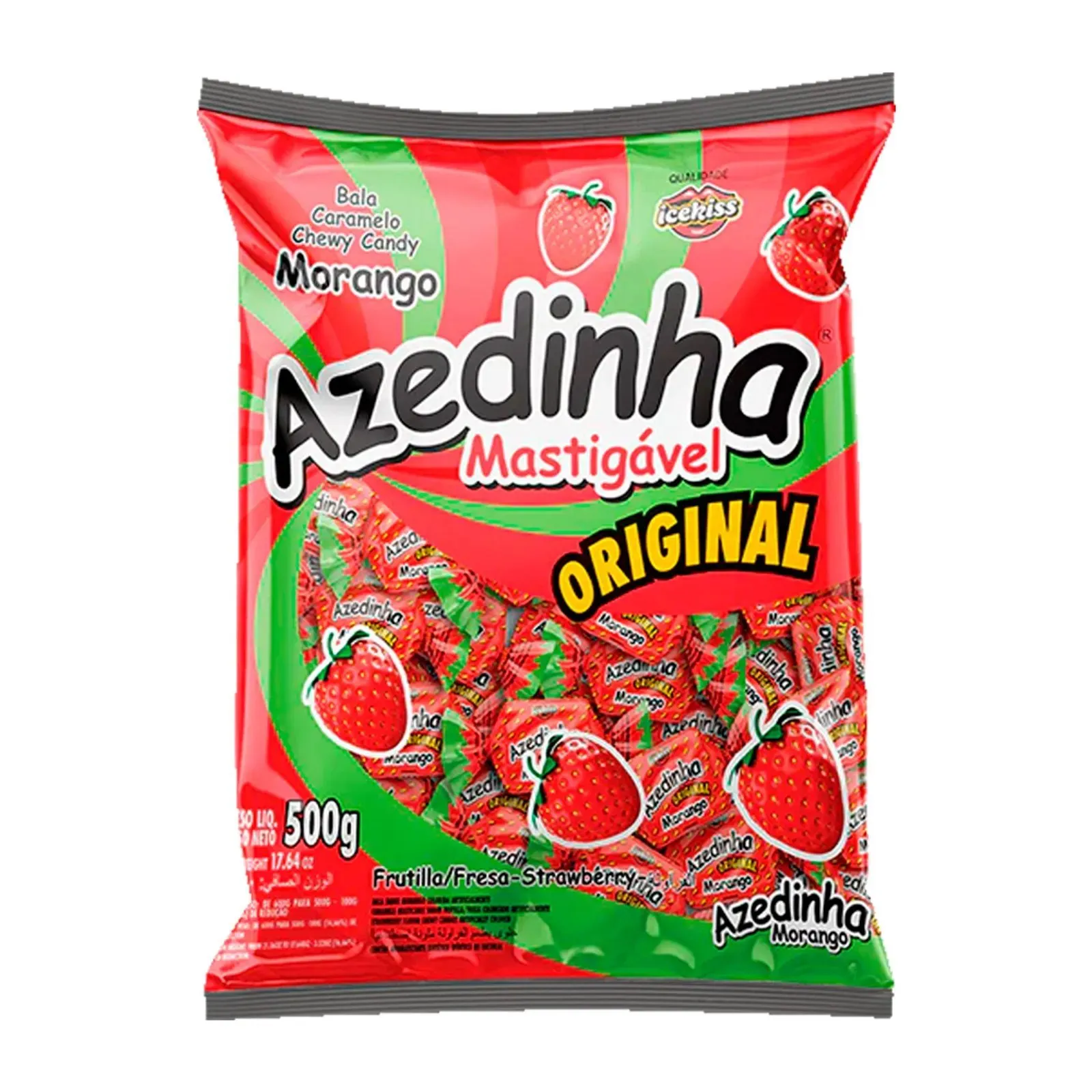 Saco Bala Azedinha Mastigável Morango 500g