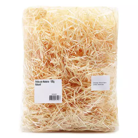 Saco palha de madeira natural 40g