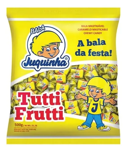 Saco Bala Juquinha Tutti Frutti 500g