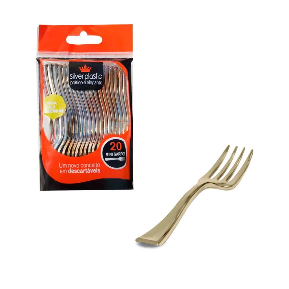 Mini Garfo Linha Gold Premium com 20 un.