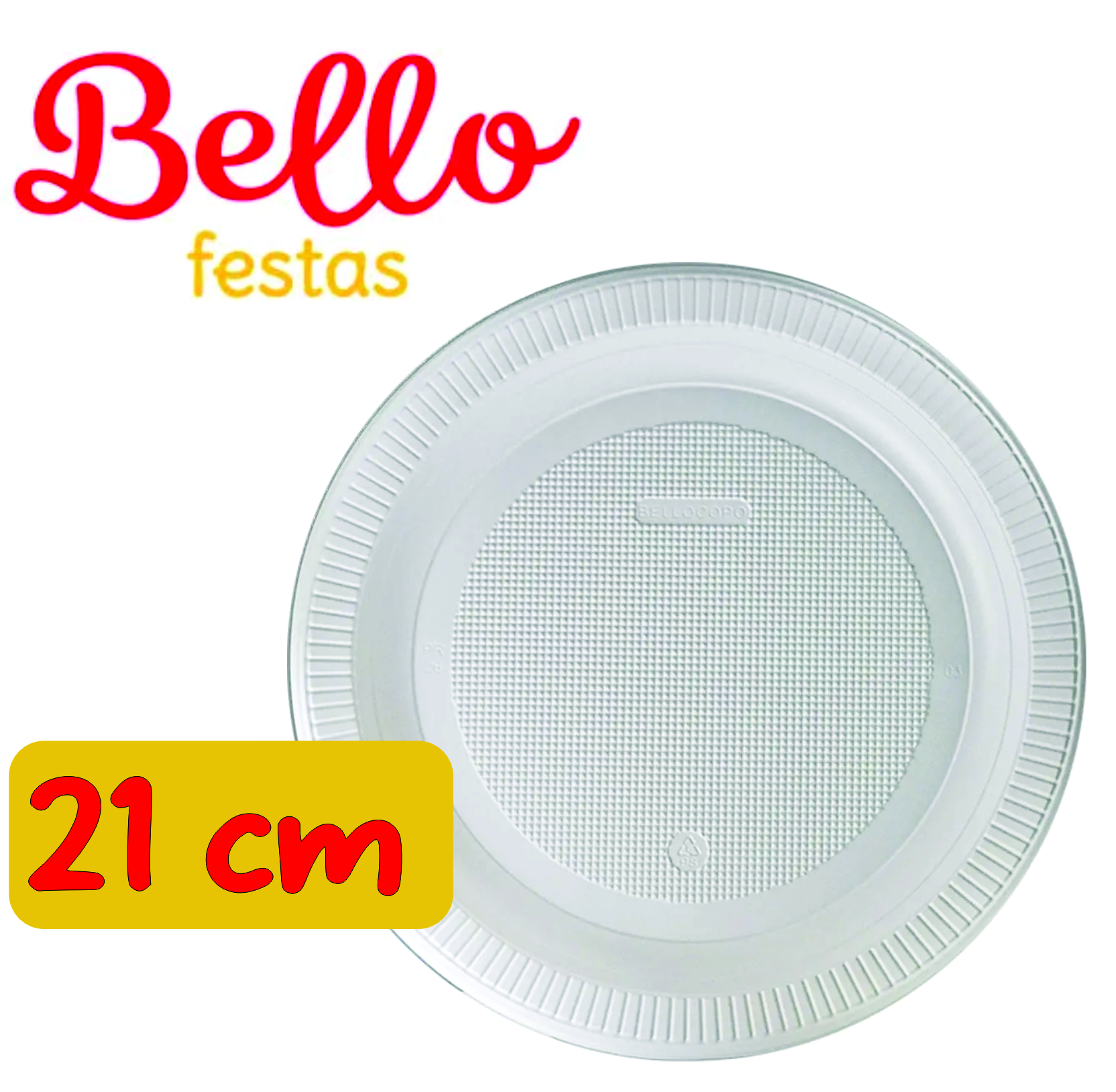 Prato PS 21 Raso Branco Bello com 10 un.