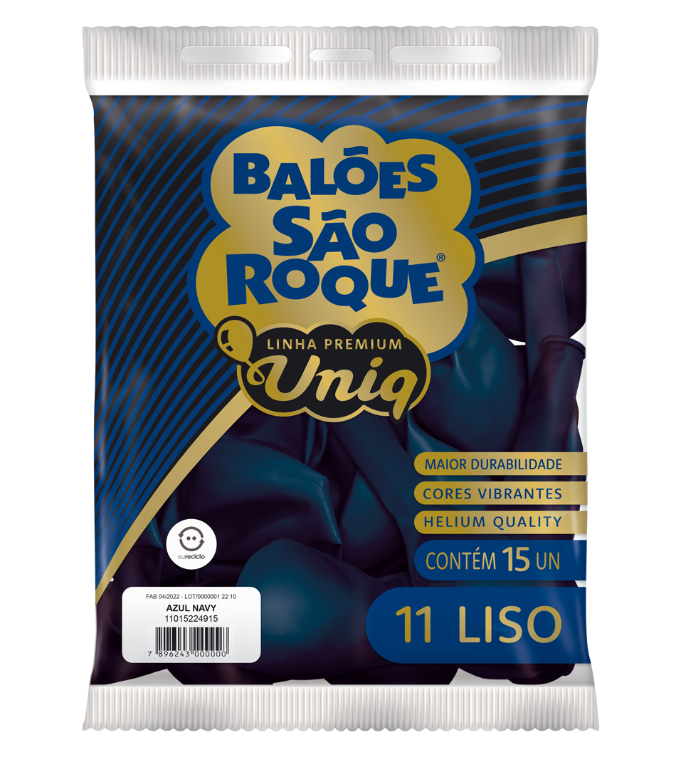 Balões São Roque Uniq 11" CORES