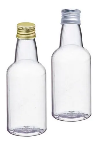 Garrafa plástica 30ml tampa metalizada - 10 un.