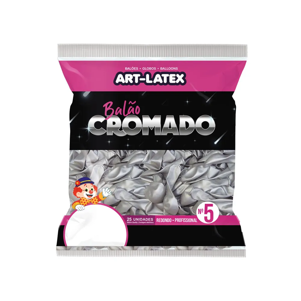Balões Cromado 5" Art Latex CORES