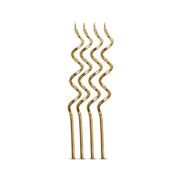 Vela Espiral Silver Festas CORES com 4 un.