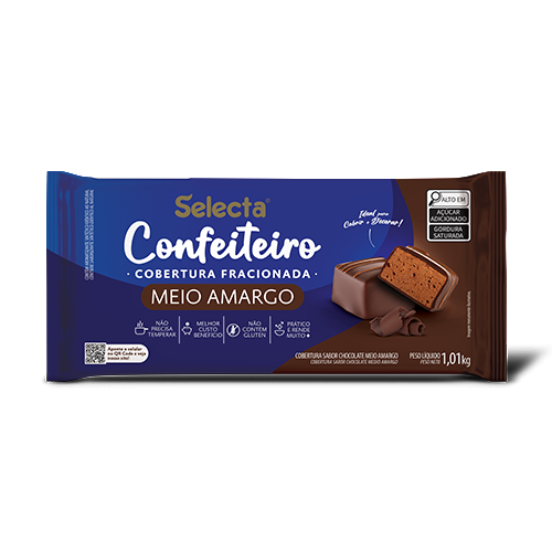 Cobertura Selecta Confeiteiro Meio Amargo 1,01kg