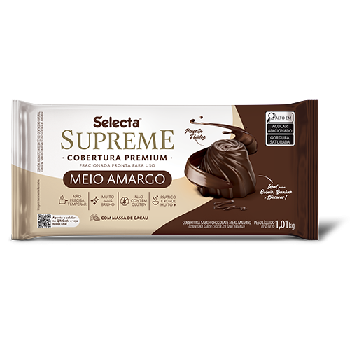 Cobertura Selecta Supreme Meio Amargo 1,01kg