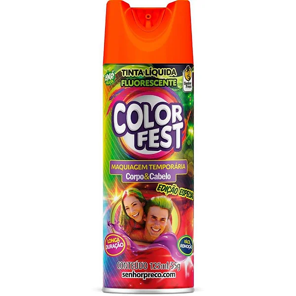 Tinta para Cabelo Color Fest Líquida Fluorescente 125ml CORES