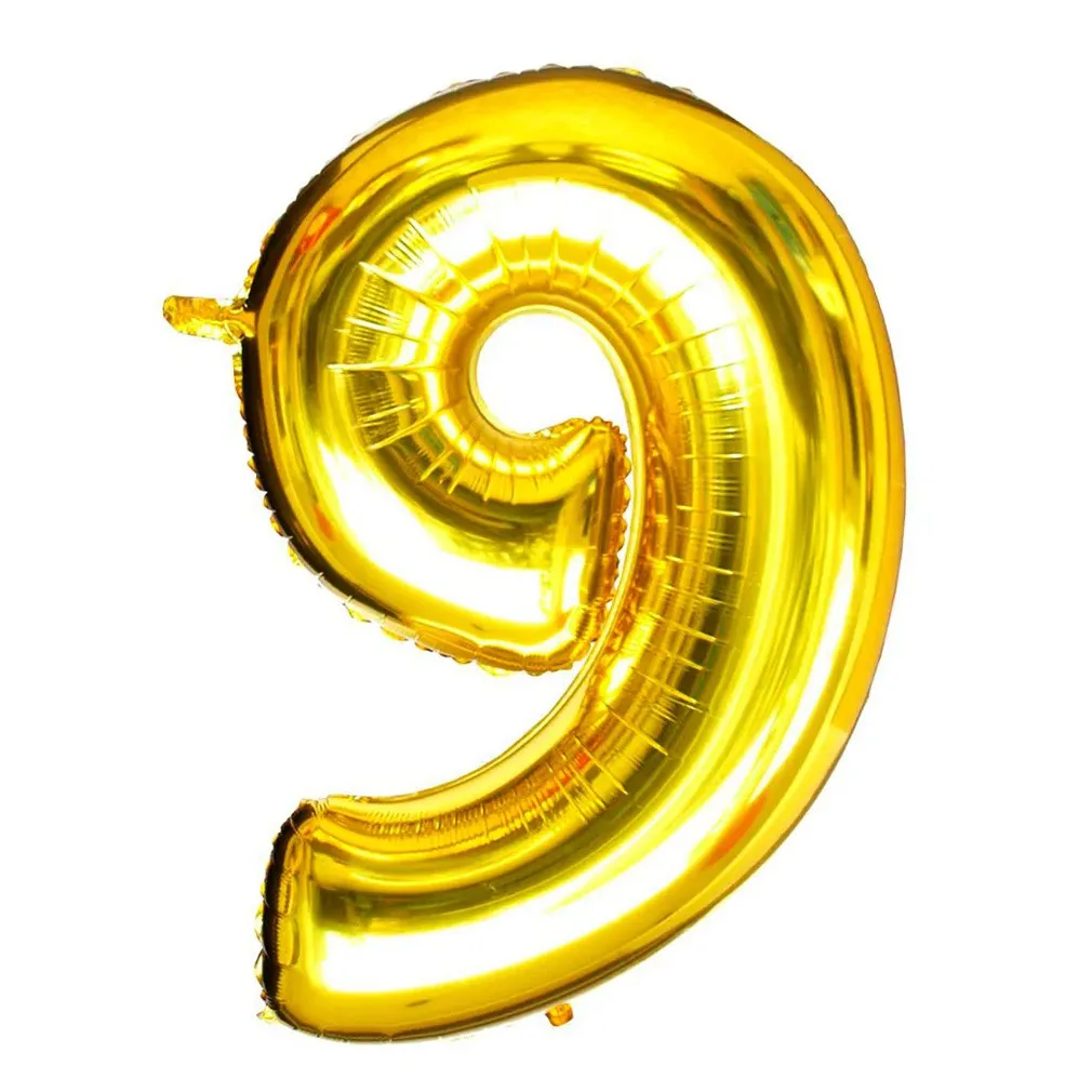 Balão Metalizado Dourado Números 32'' NÚMEROS