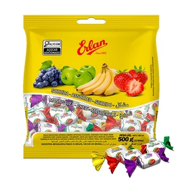 Saco Bala Mastigável Sortida Erlan 500g