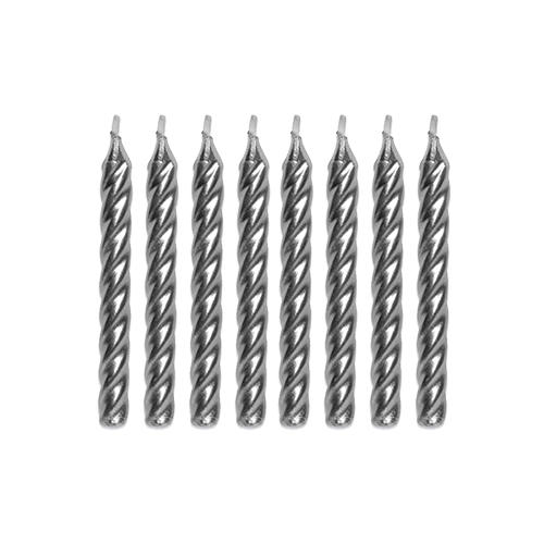 Velas espiral prateadas
