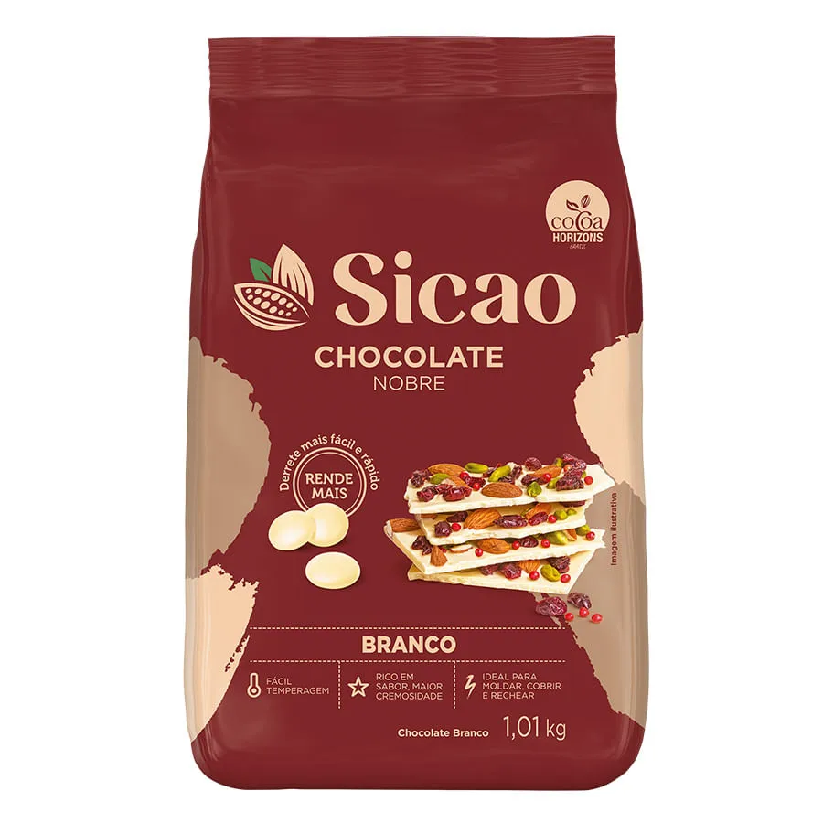 Chocolate Nobre Sicao Branco Gotas 1,01kg