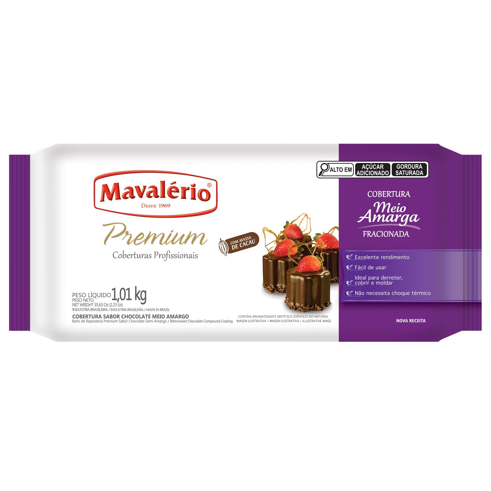 Cobertura Mavalério Premium Meio amargo 1,01kg