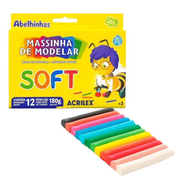 Massinha de Modelar Soft Acrilex 12un.