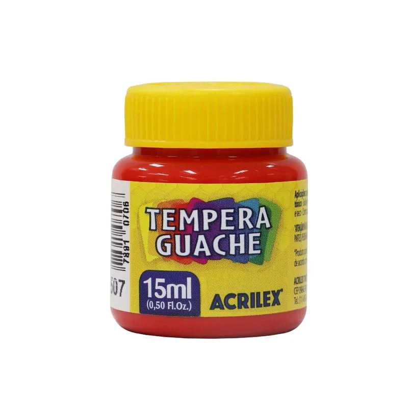 Tinta Guache Acrilex Tempera Guache 15ml CORES