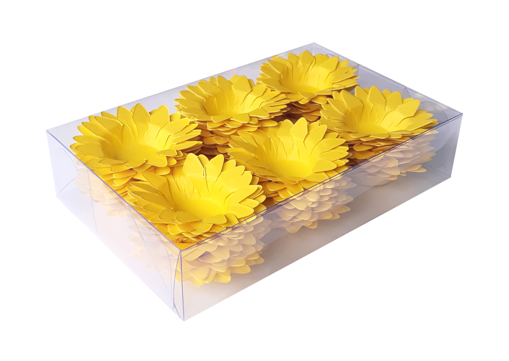 Forma para Doces Girassol Plac com 40 un. CORES
