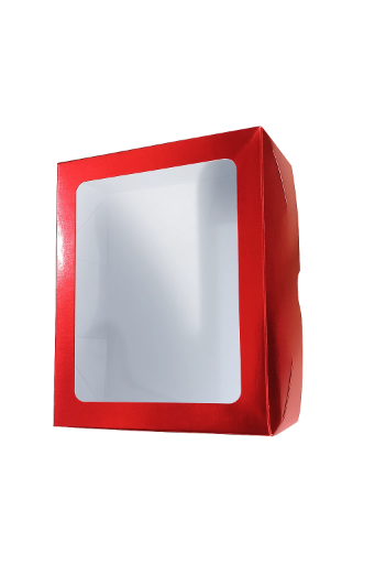 Caixa Cartão Visor para doces 10x13x4cm CORES