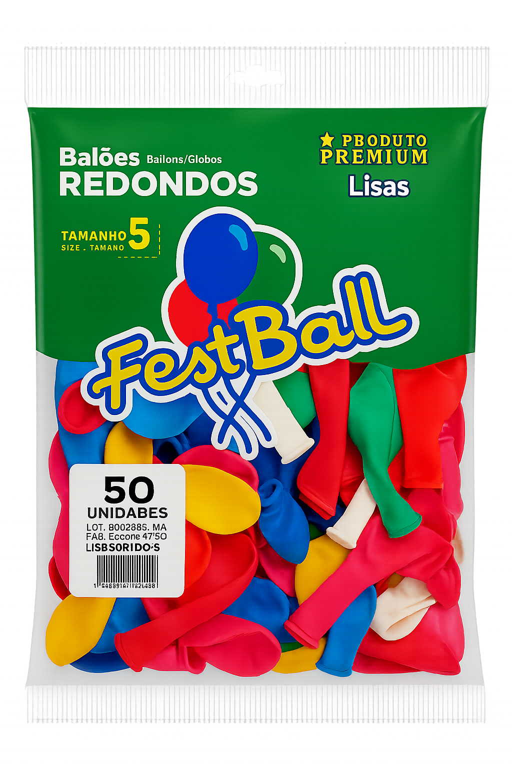 Balões Redondos Festball 5" CORES