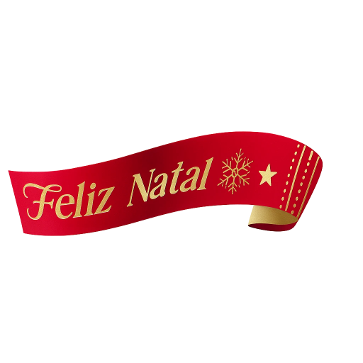 Rolo Fita Maxi Feliz Natal Vermelho Cherry 16mm x 50m