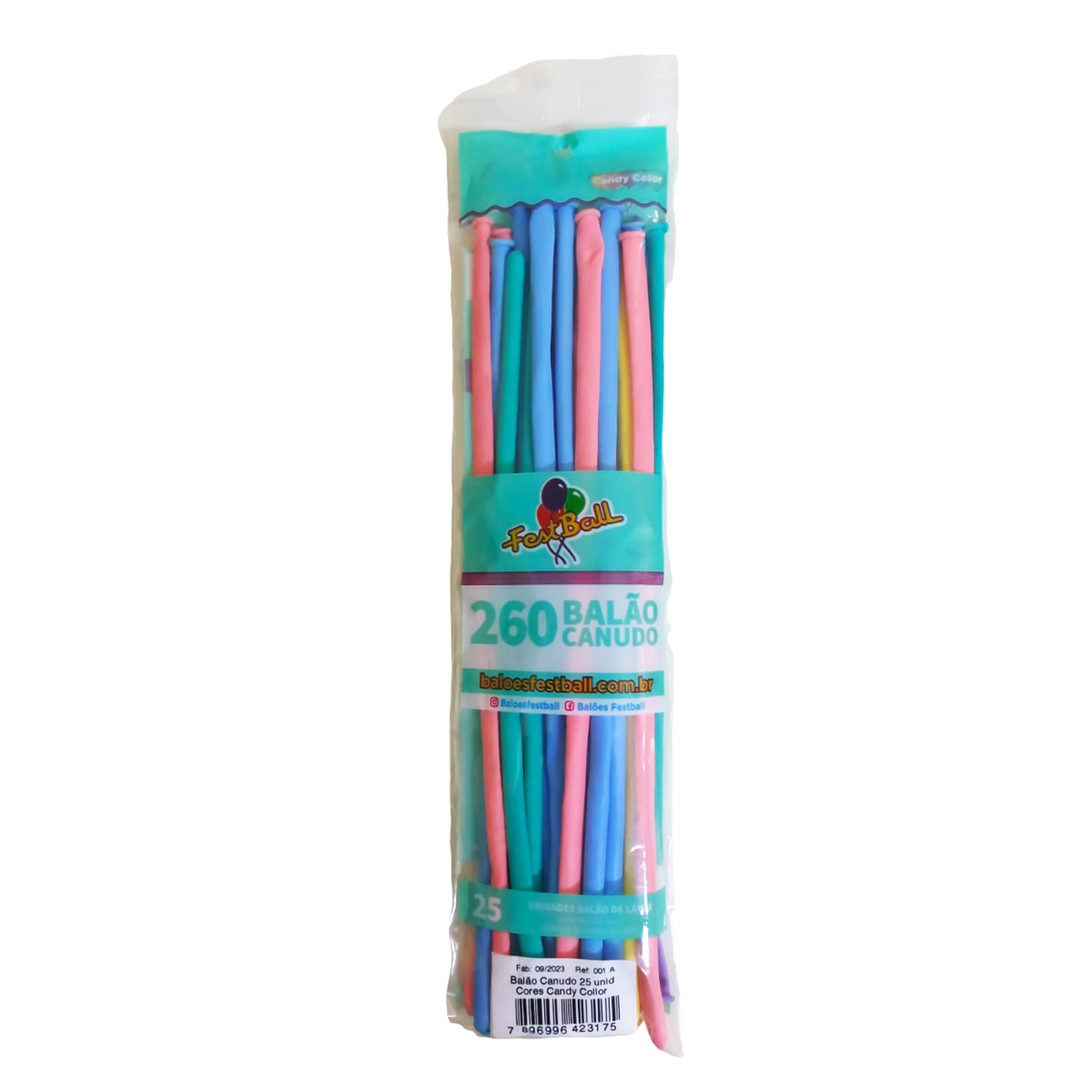 Balões Canudo Candy Collor CORES