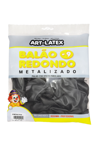 Balões Art Latex Metalizado Efeito Perolado 9'' CINZA