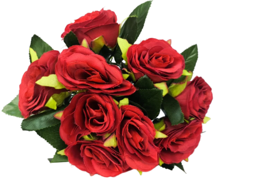 Buquê de Rosas Vermelhas Artificiais
