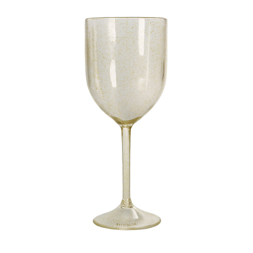 Taça Vinho Transparente com Glitter 400ml CORES