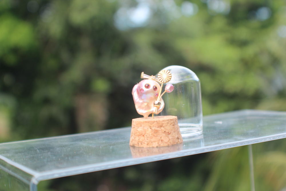 Miniature Pearl Ghost Figurine