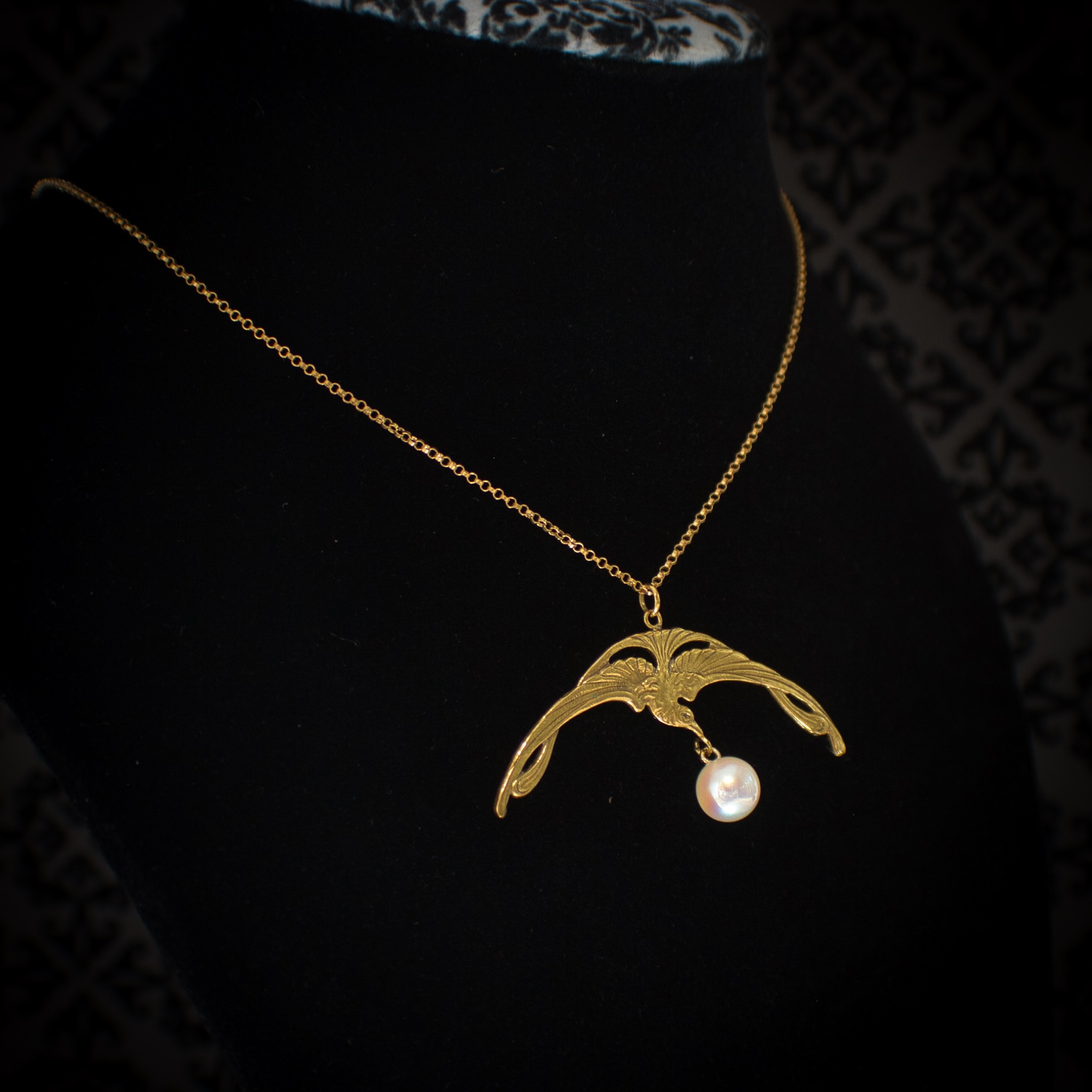 Crane In Flight Necklace