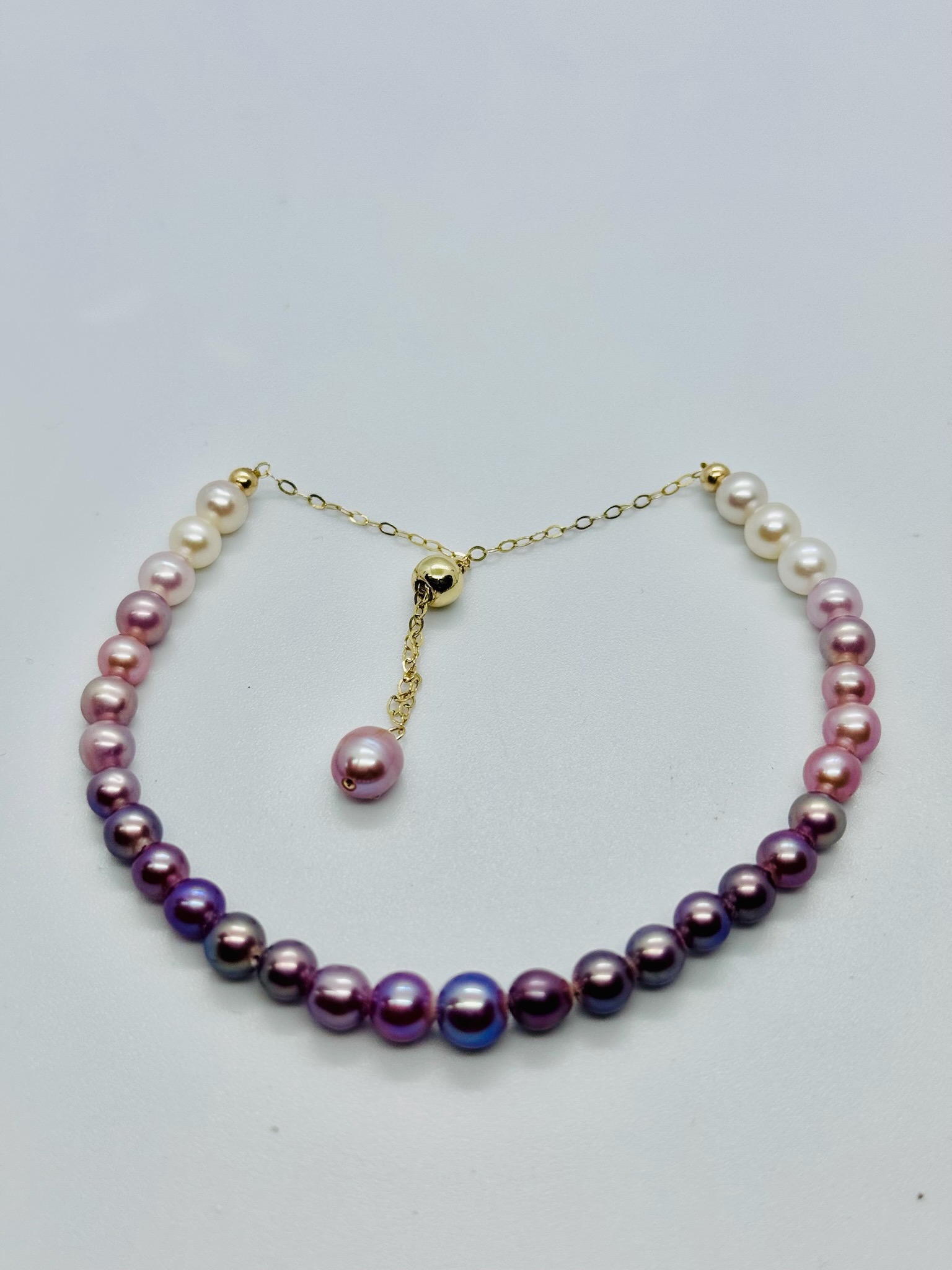 Gold Fill Freshwater Akoya Gradient Bracelet